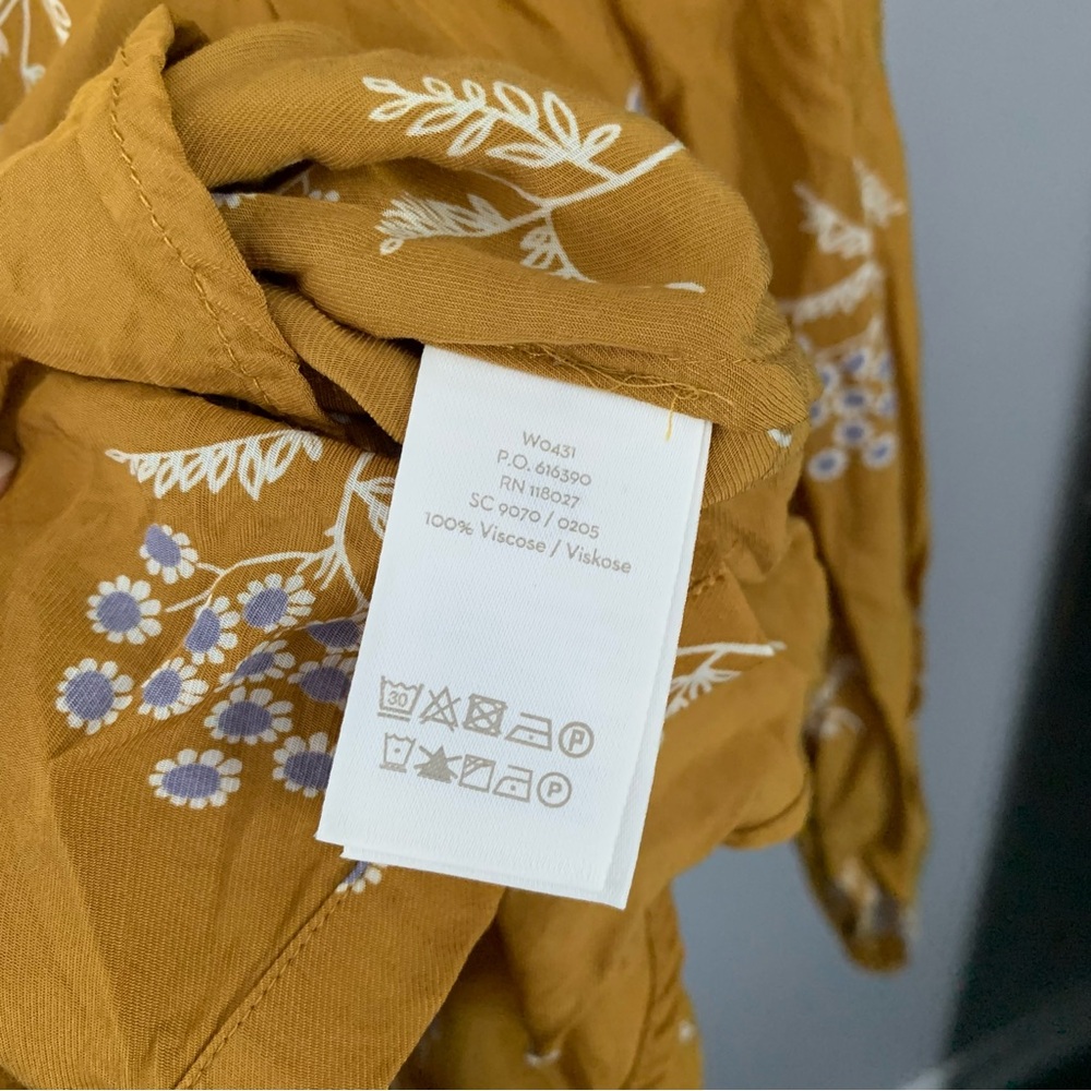 Boden Mustard & Blue Floral Blouse - Picture 4 of 7